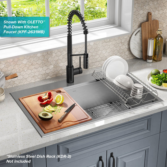 Kore Workstation Drop-In Stainless Steel Kitchen Sink