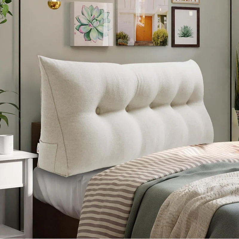 Bed Rest Wedge Reading Pillow Headboard Back Support Cushion