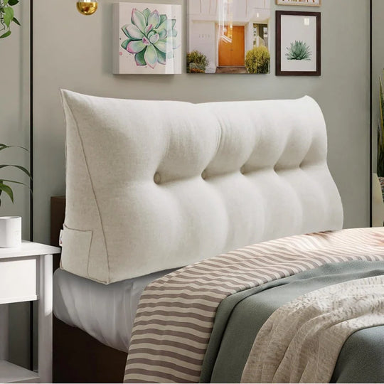 Bed Rest Wedge Reading Pillow Headboard Back Support Cushion