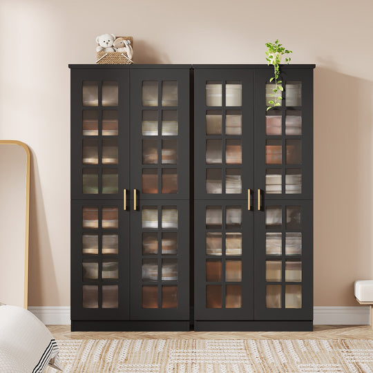 9-Tier Shoe Cabinet with Adjustable Shelves and Doors (71 Inches)