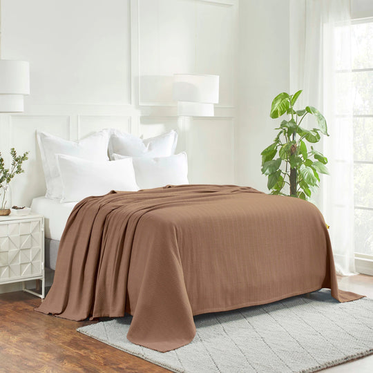 Metro Zig-Zag Chevron All-Season Bedding Cotton Blanket