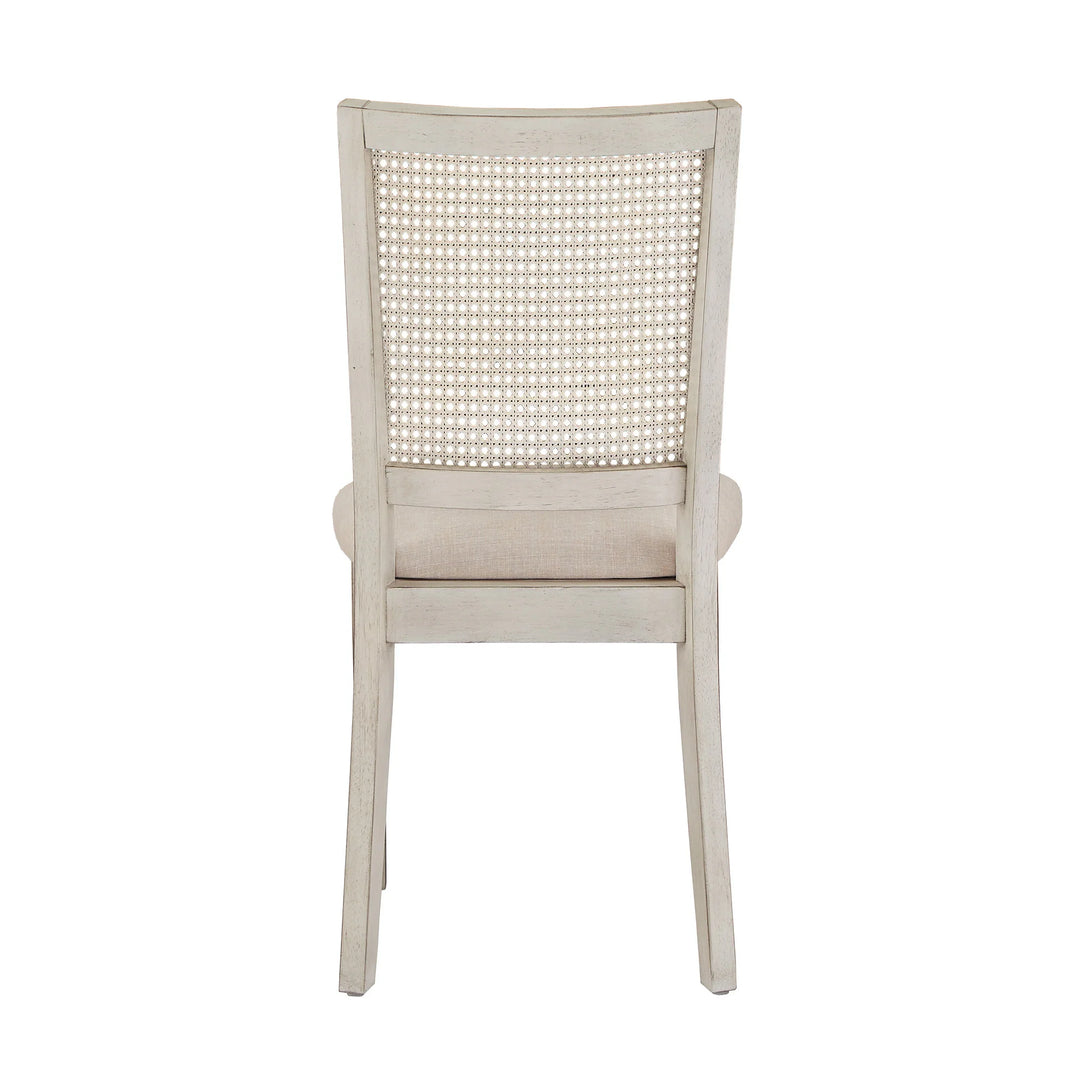 Eleanor Beige Linen Rattan Dining Chairs (Set of 2) by  Classic
