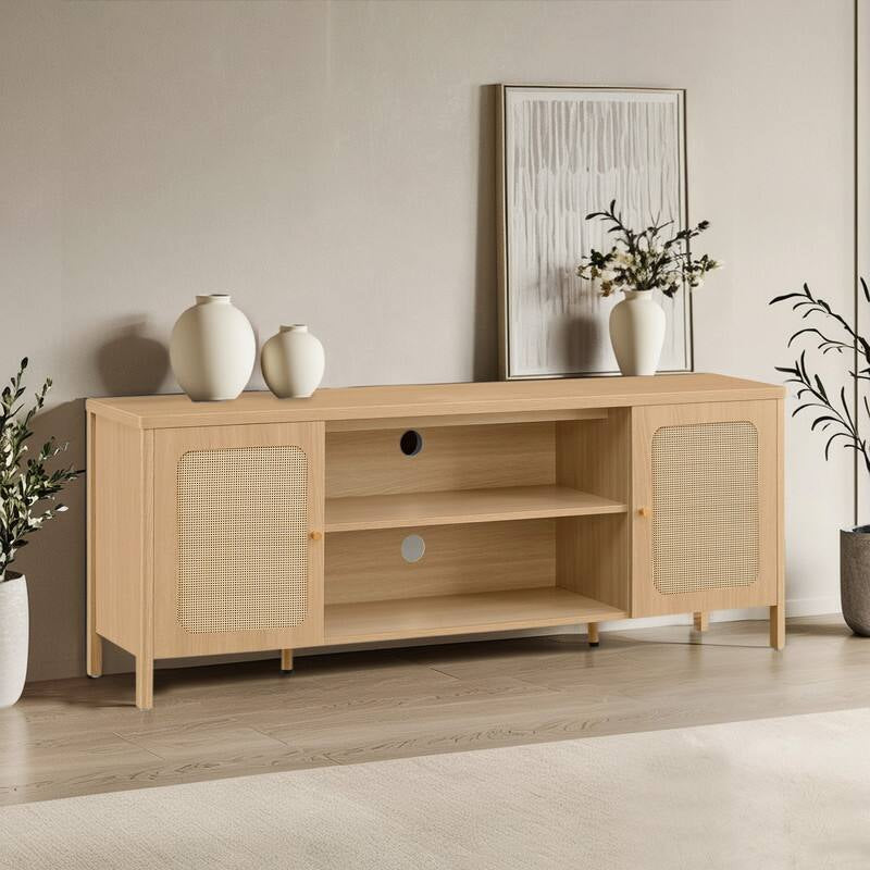 62" Bohemian TV Stand Modern Media Console Entertainment Center