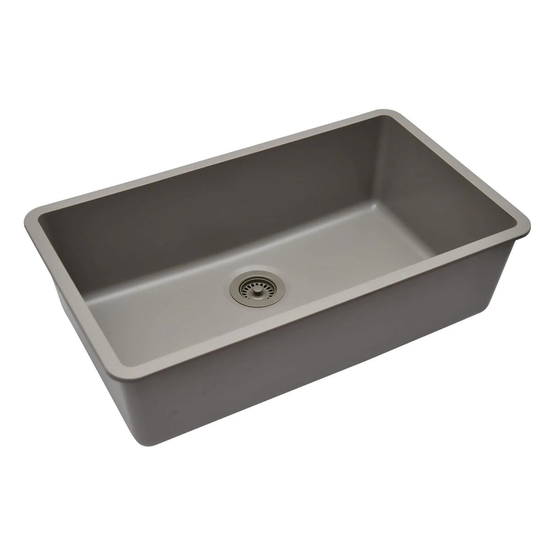 Drop-In Quartz 32 Inch Single Bowl Kitchen Sink Kit - 32"X19"