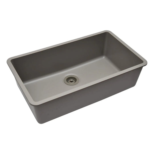 Drop-In Quartz 32 Inch Single Bowl Kitchen Sink Kit - 32"X19"