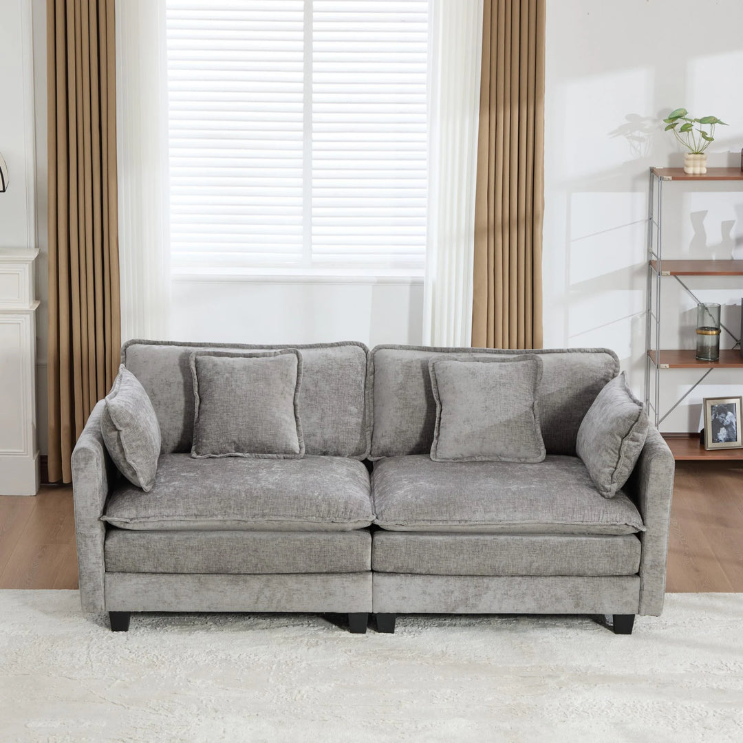 Cloud Sofa Loveseat,Modern Sectional Couch,Comfy Double Layer Upholstered Seat Cushion