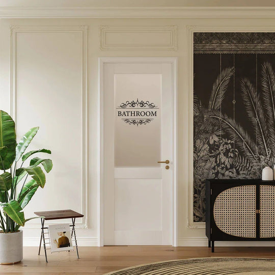 Bathroom Door Solid Manufactured Wood Prefinished Glass Standard Door without Hardware Kit