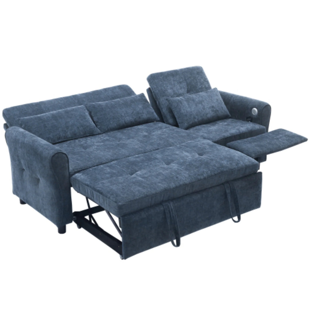 2-In-1 Sofa with Pull-Out Sleeper & Reversible Recliner by