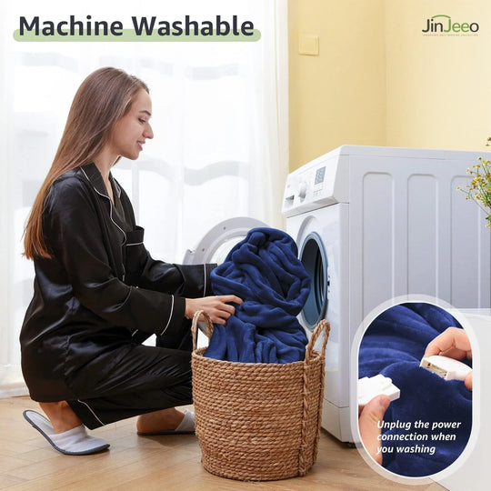 Flannel Electric Heated Blanket with Controller