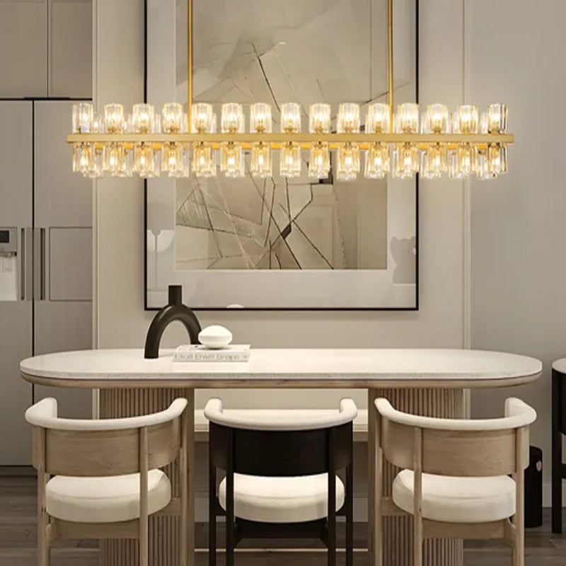 Wagon Wheel Chandelier with Crystal Shade