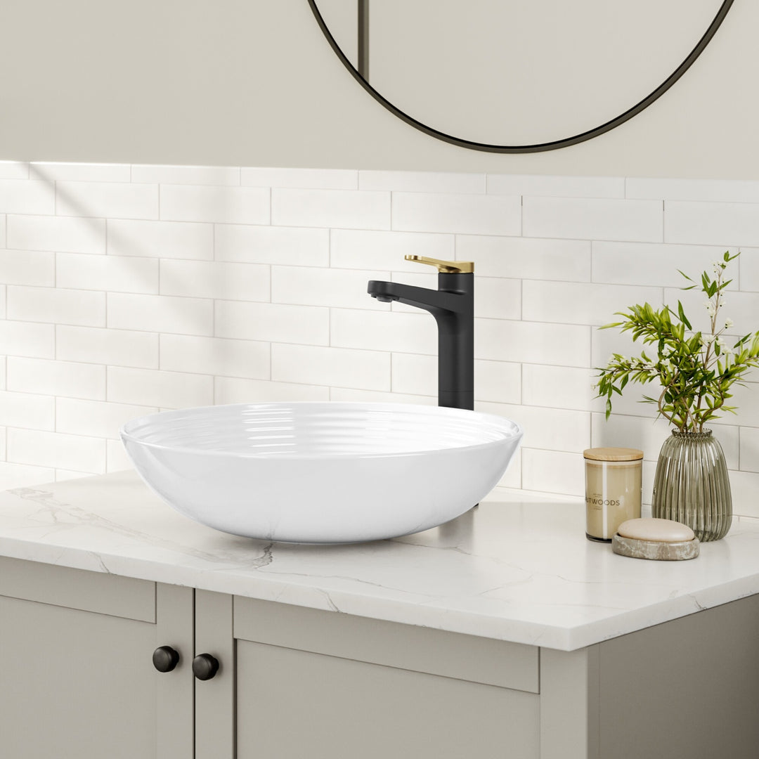 Indy Single Handle Vessel Bathroom Faucet with Pop up Drain