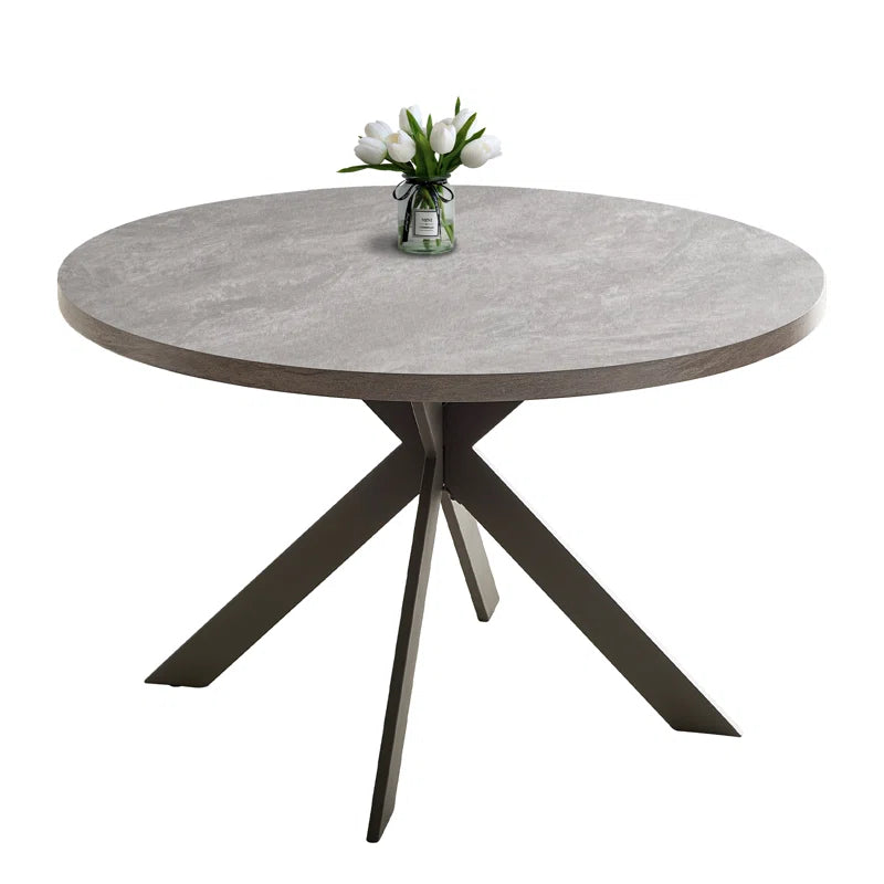 Garrell 46‘’ round Dining Table, Mid-Century round Kitchen Table for 4 Person, Modern Leisure Coffee Table