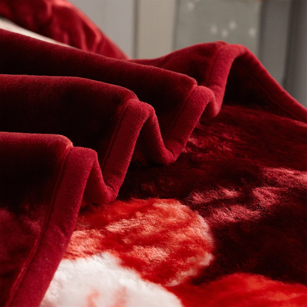 Heavy Korean Mink Fleece King Size Blanket, Christmas Gift for Parents