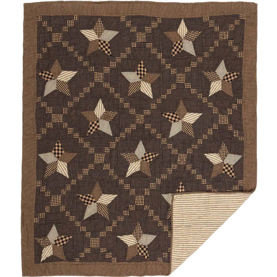 Farmhouse Star Quilted Throw 60X50