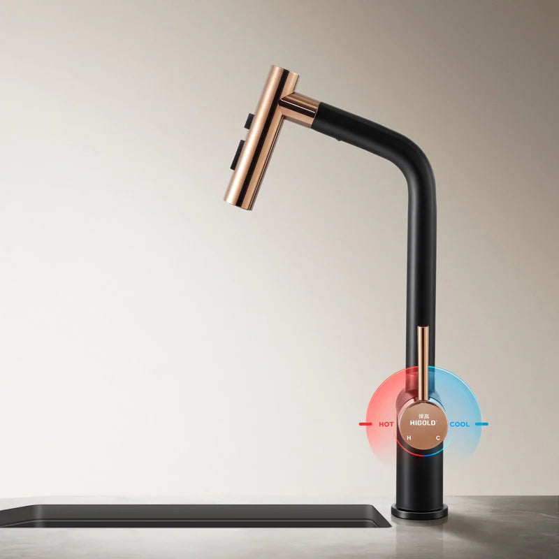Kitchen Faucet with Pull down Sprayer, Cold & Hot Water Function