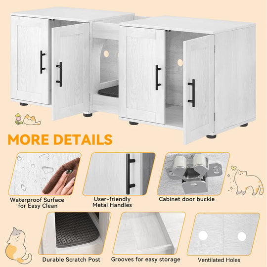 Dyte Medium Density Fiberboard (MDF) Litter Box Enclosure