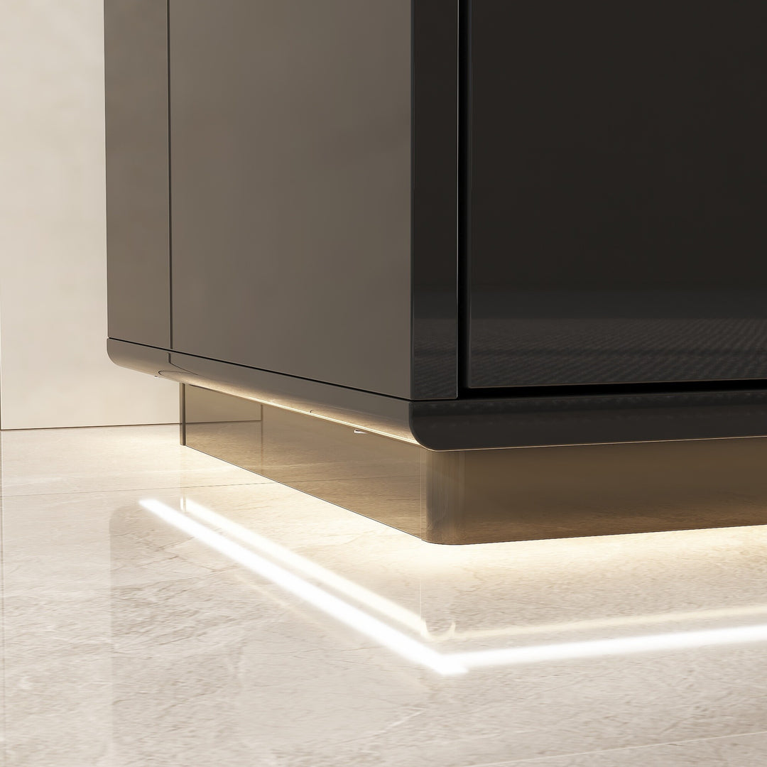 Chic Led-Lit Media Console for Stylish Homes Entertainmnet Center - 70.9"