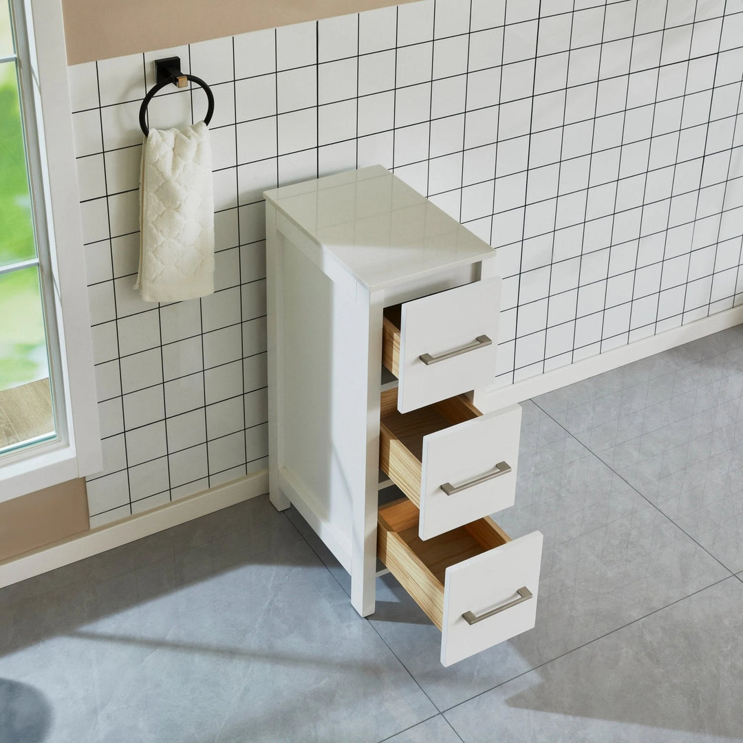 96-Inch Double Sink Bathroom Vanity Set with Engineered Marble Top and Free Mirror - 96 X 18.5 X 36 Inches