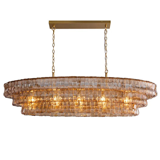 36In-67.4 In. 6-Lights Gold Crystal Drum Chandelier