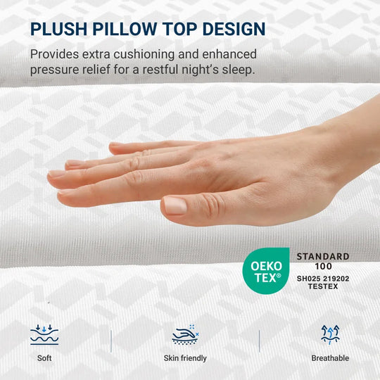6''/8''/10"/12"/14 Medium Hybrid Mattress – Certipur-Us, OEKO-TEX Certified