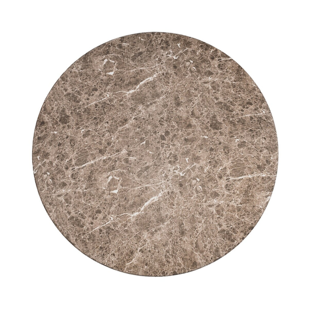 Maddox Single round Coffee Table Stone Marble Effect