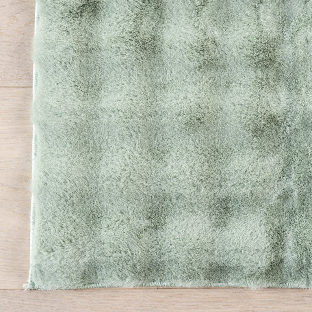 Jeni Solid Plush Machine Washable Area Rug