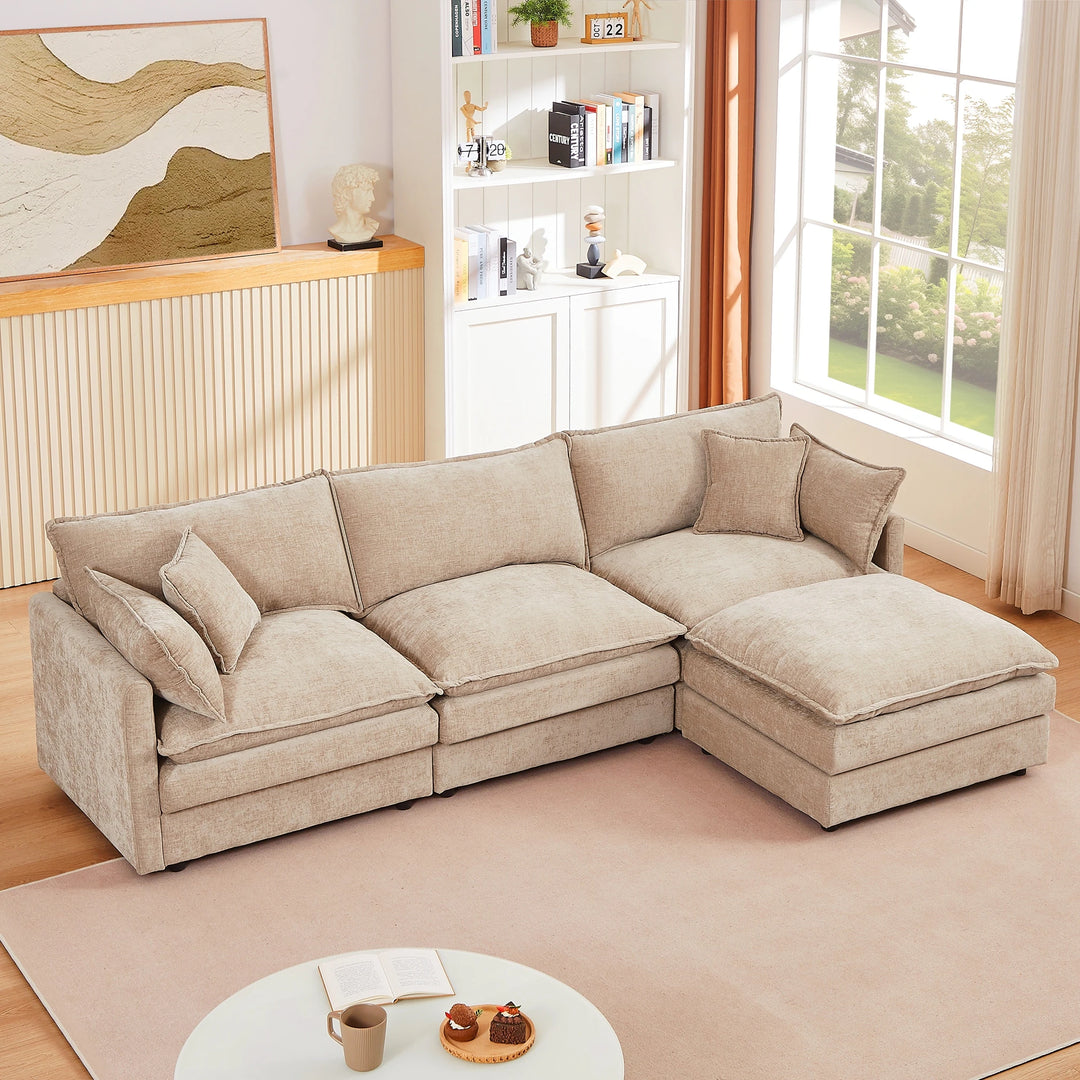 Modular Sectional Sofa, 102 Inch L Shaped Couch Set for Living Room