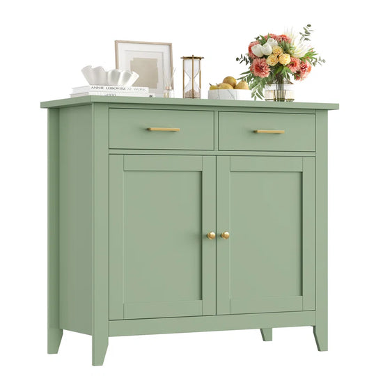 Ailynn Wood Accent Cabinets with 2 Drawers & 2 Doors
