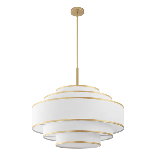 Getledel 30 In. 7-Light Dimmable Tiered Drum Chandelier