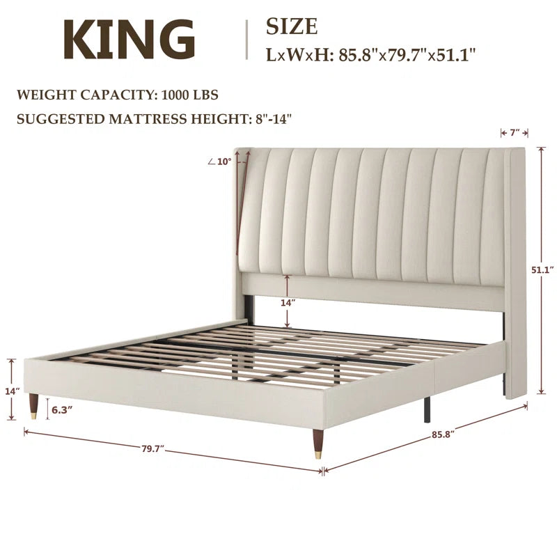 Beauviore Upholstered Platform Bed