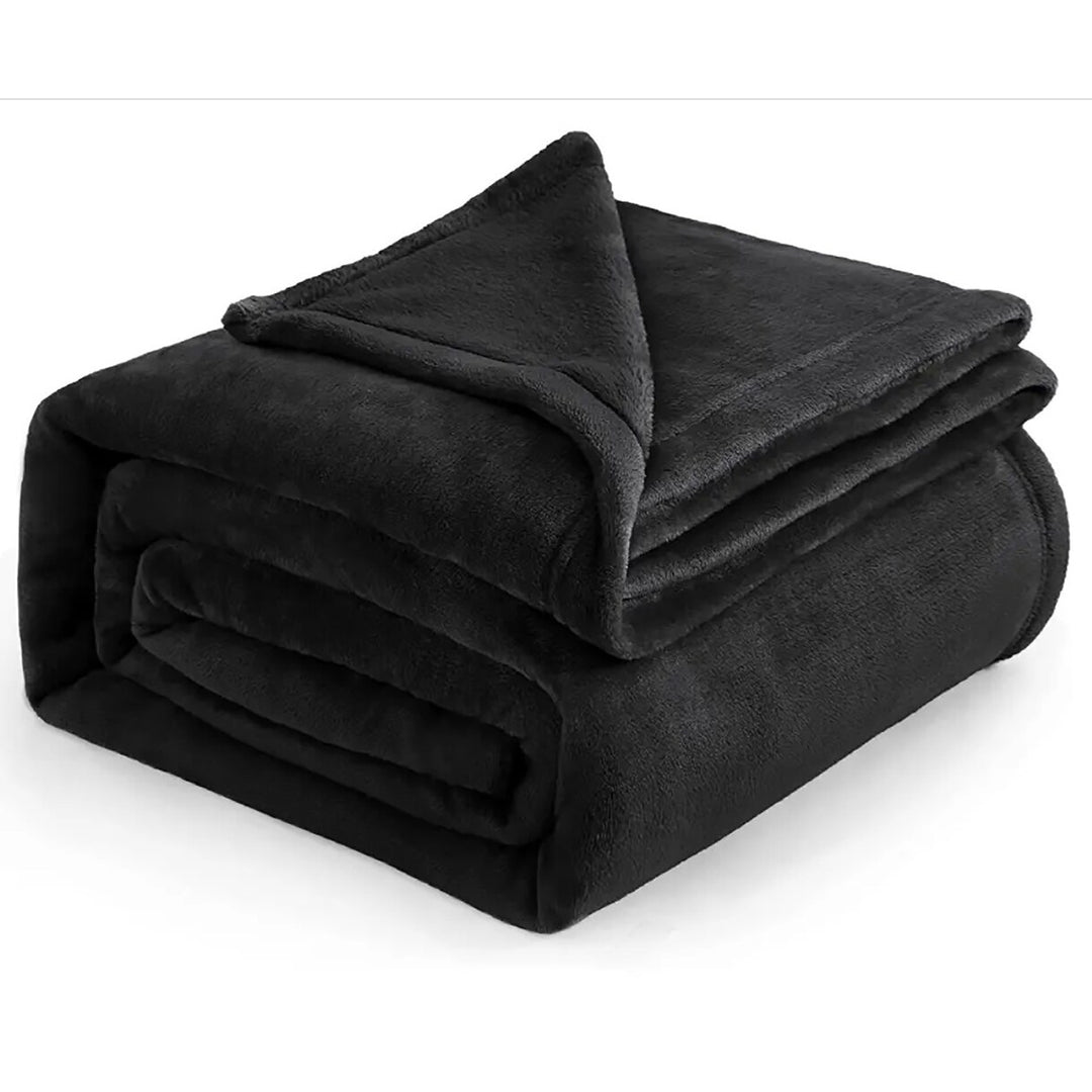 Cozy Microfiber Extra Soft Solid Color Throw Bed Blanket