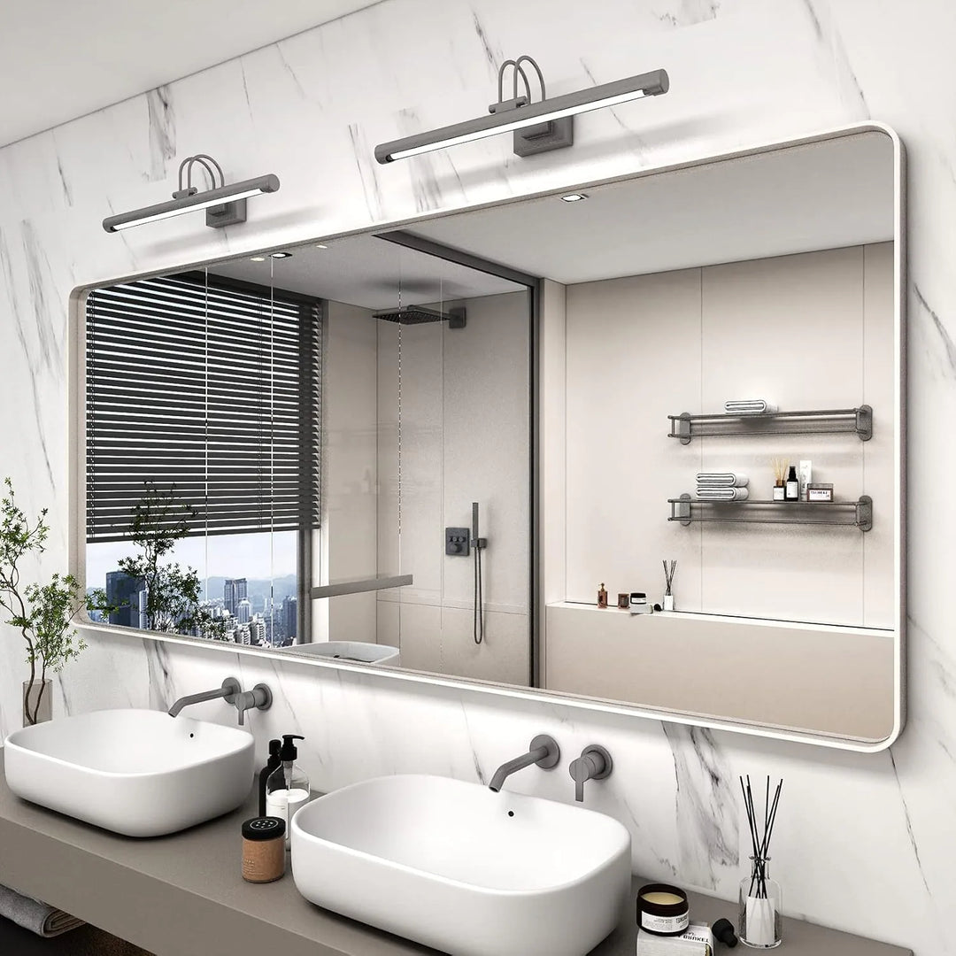 Aluminum Alloy Framed Tempered Glass Wall Decor Vanity Bathroom Mirror