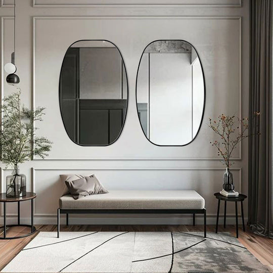 2 Pack Oval Mirror Vanity Decorative Wall Mirror