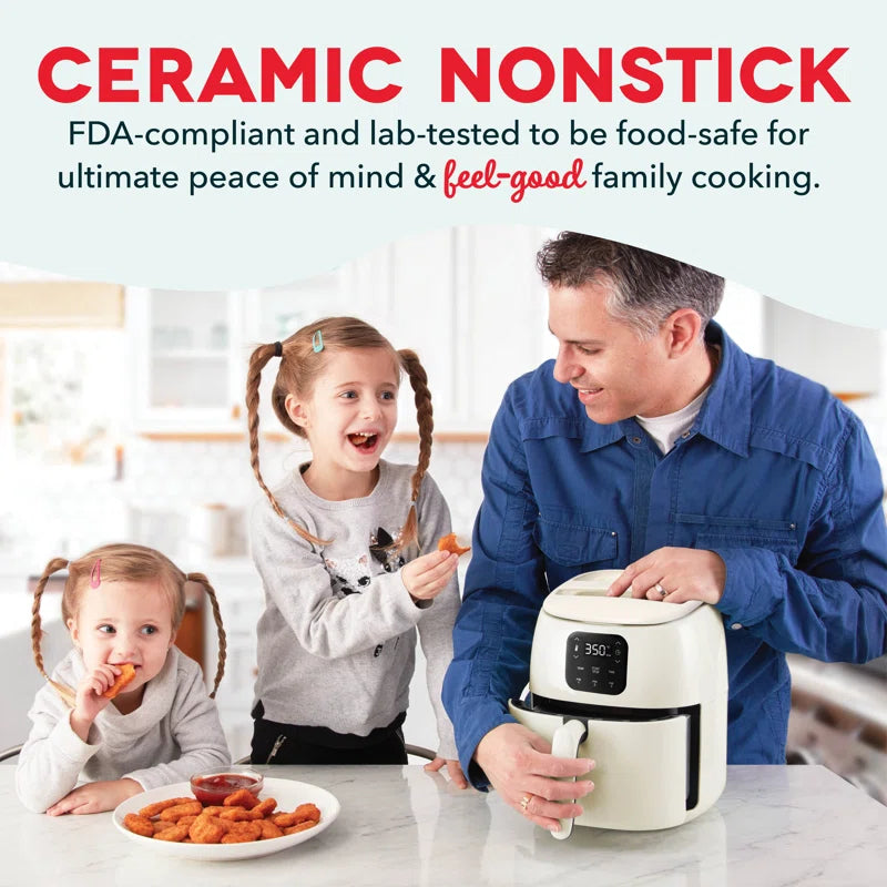 Ceramic Nonstick 2.6Qt Tasti Crisp Digital Air Fryer