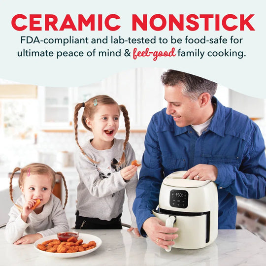 Ceramic Nonstick 2.6Qt Tasti Crisp Digital Air Fryer