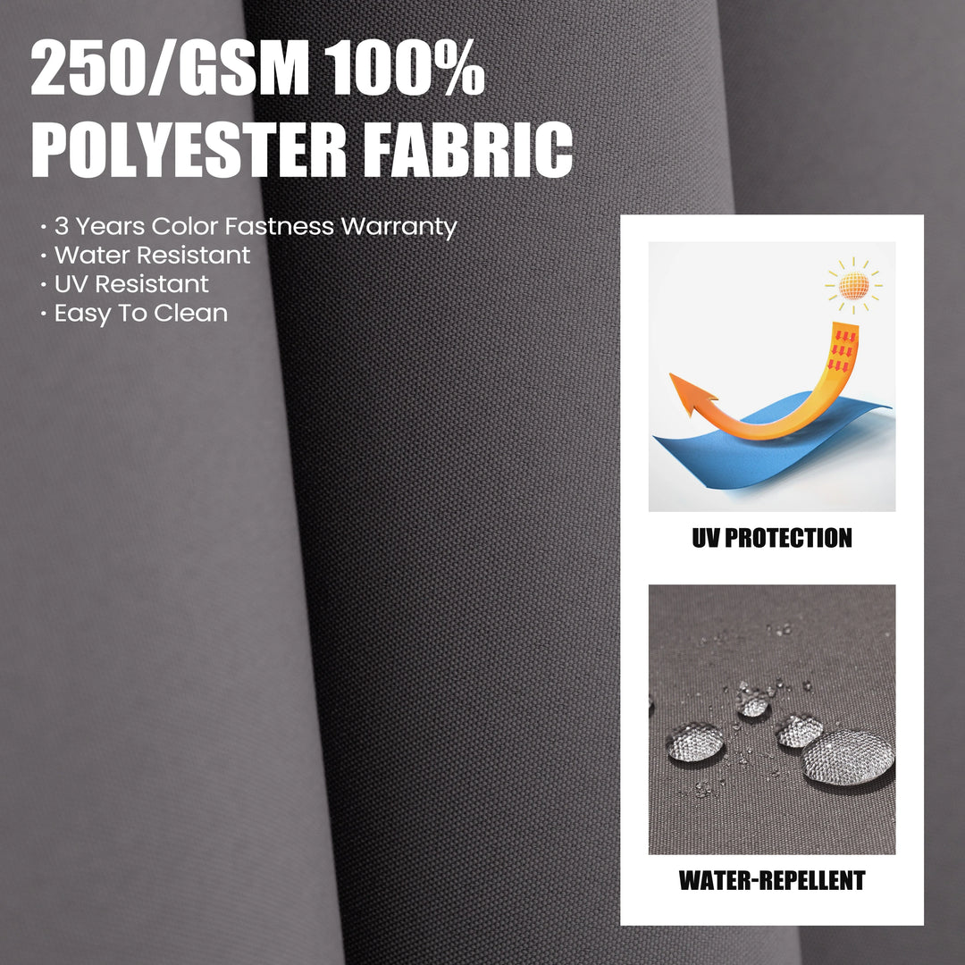 11 X 11 FT Outdoor Square Patio Cantilever Offset Umbrella with Crank and 360 Degrees Rotation