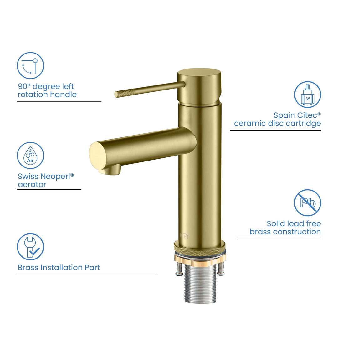 Luxury Single Hole Bathroom Faucet
