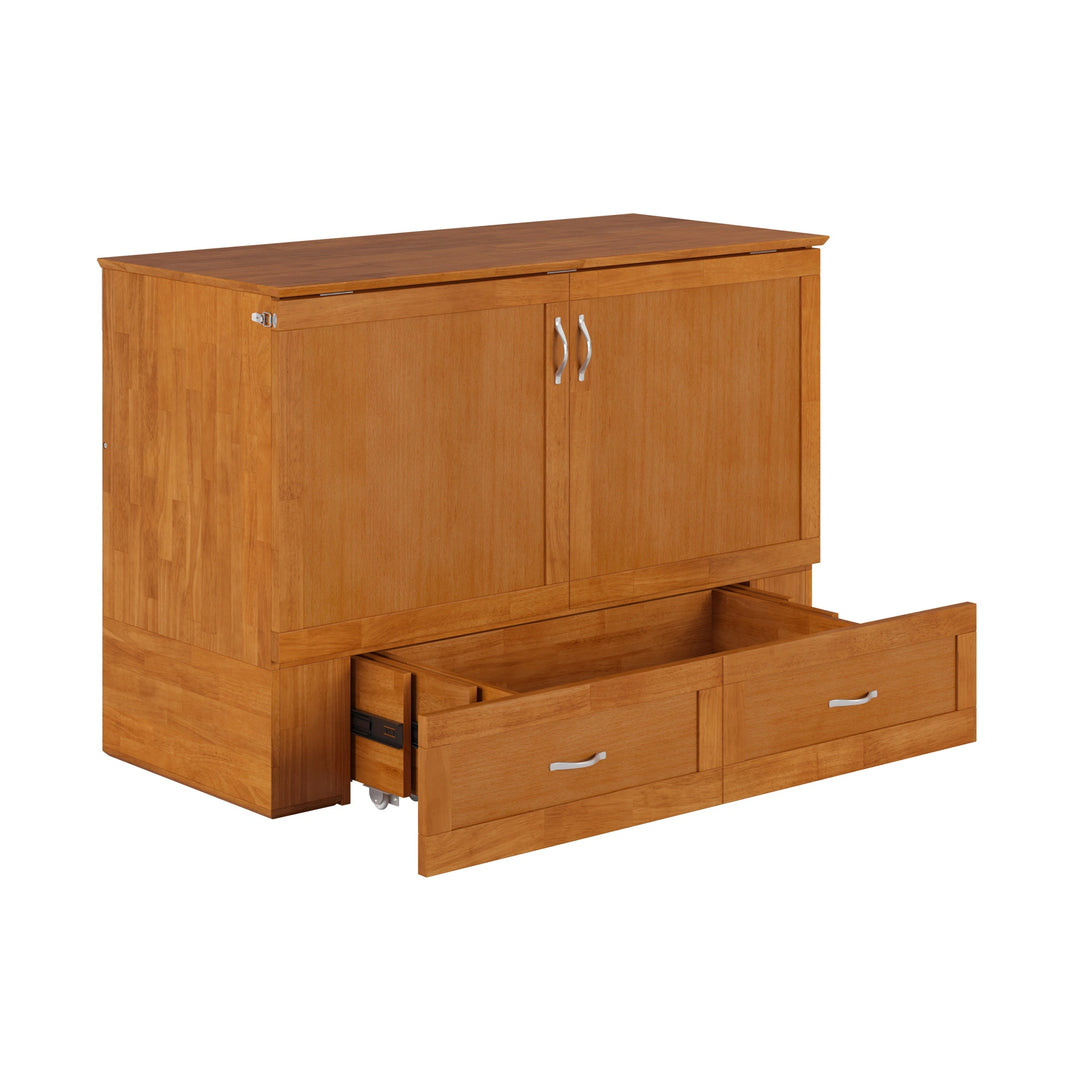 Hamilton Murphy Bed Chest with Mattress and Storage Drawer