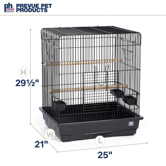 Mae 29.5'' Flat Top Table Top Bird Cage with Perch