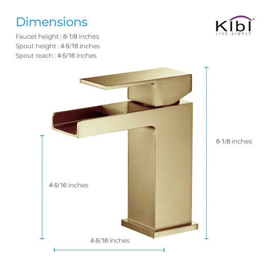 Waterfall Single Handle Bathroom Faucet