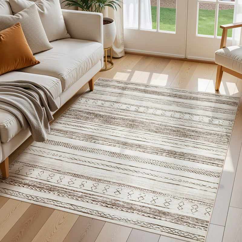 Anthonyville Area Rug Living Room Rugs: Washable Boho Large Neutral Farmhouse Soft Moroccan Stain Resistant Indoor Floor Carpet for Bedroom Nursery Kids Playroom Office Dining Room Home House Decor