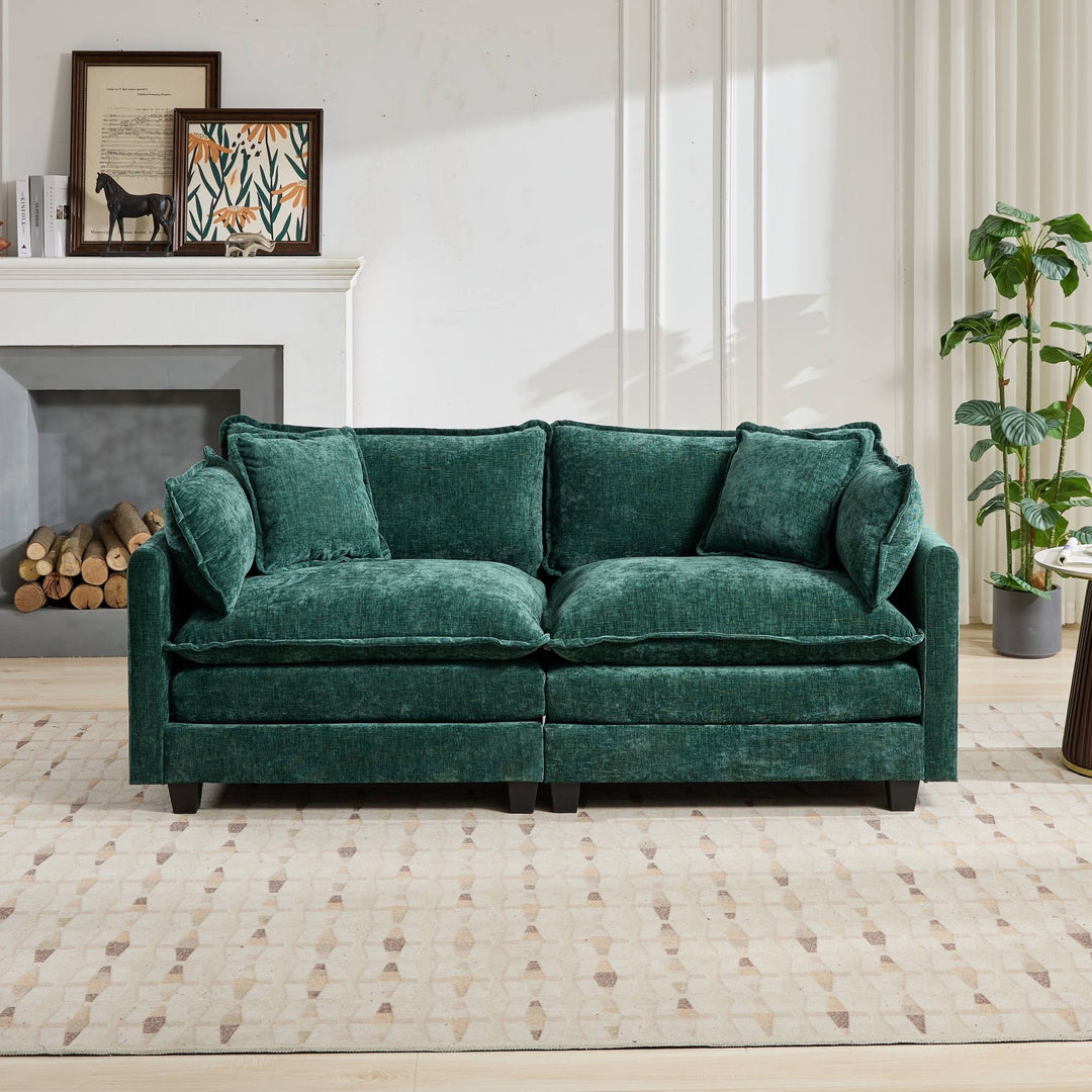 Cloud Sofa Loveseat,Modern Sectional Couch,Comfy Double Layer Upholstered Seat Cushion