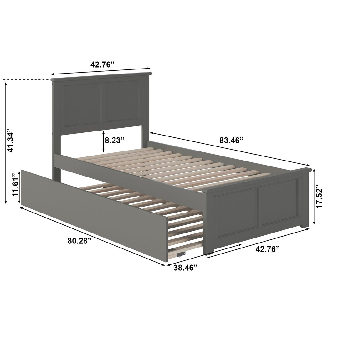 Madison Platform Bed with Matching Footboard & Trundle