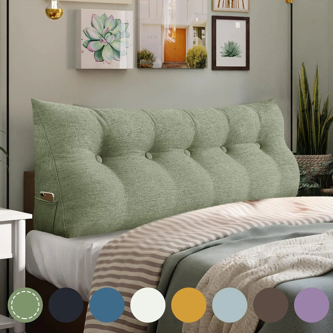 Bed Rest Wedge Reading Pillow Headboard Back Support Cushion