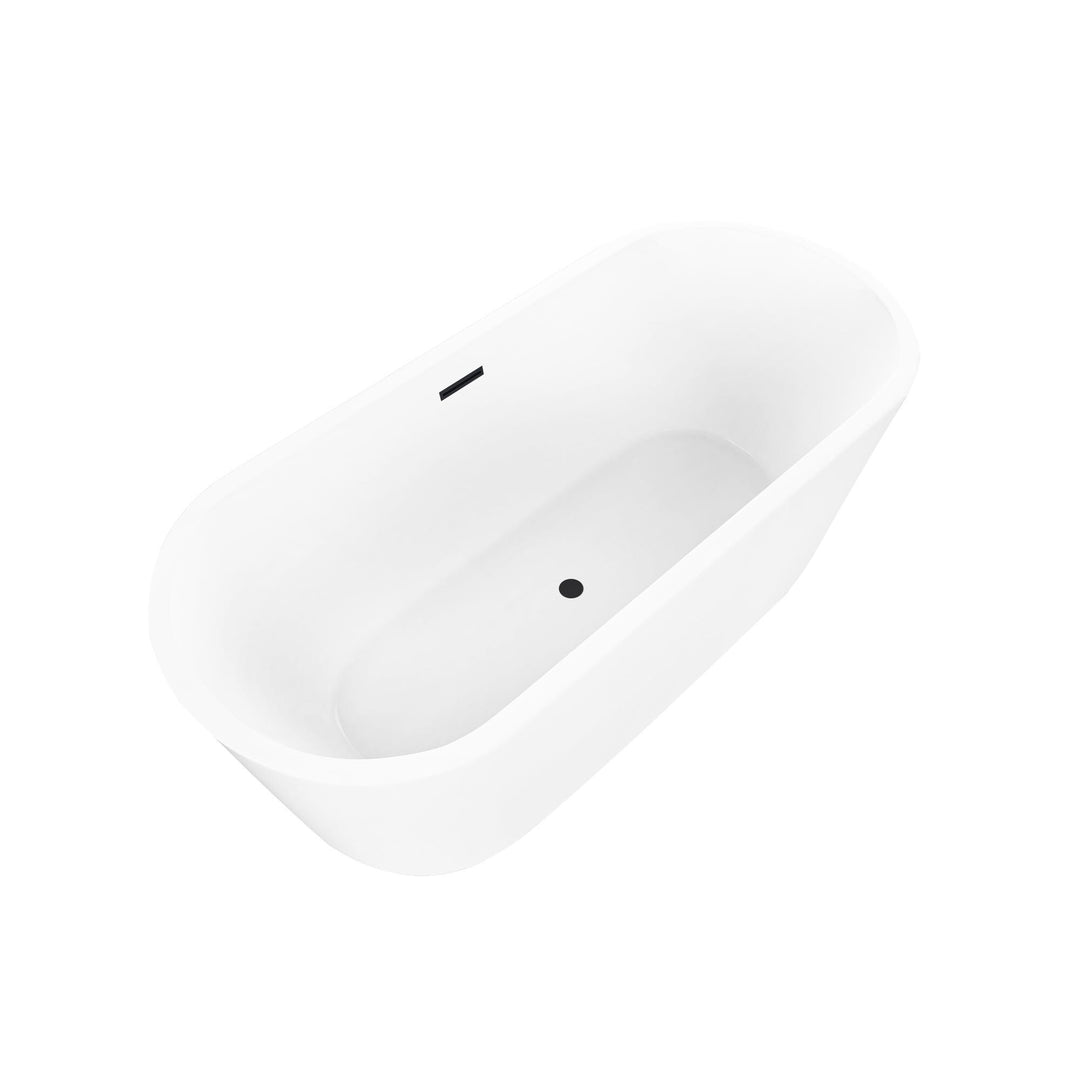 54" Acrylic Freestanding Soaking Bathtub