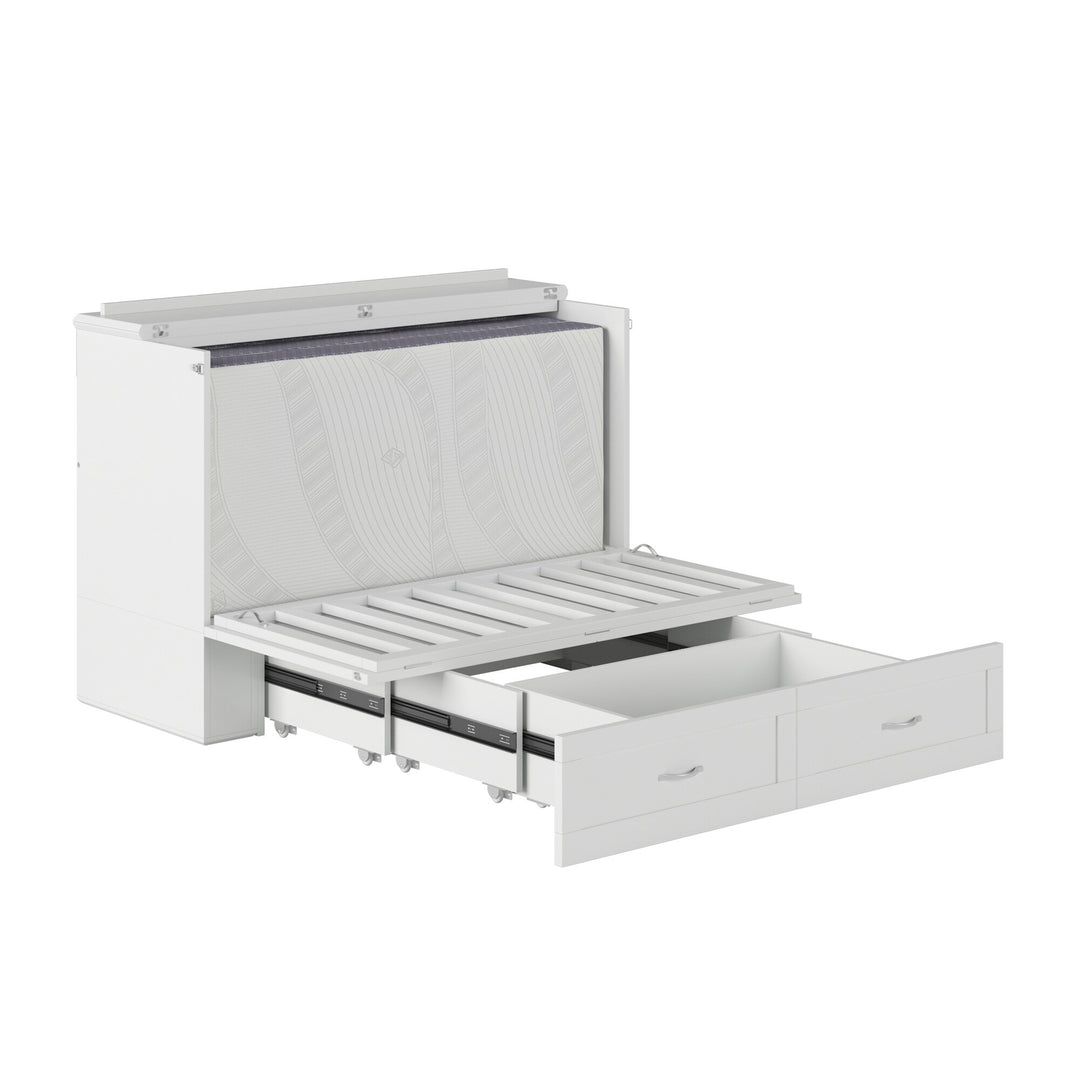 Hamilton Murphy Bed Chest with Mattress and Storage Drawer