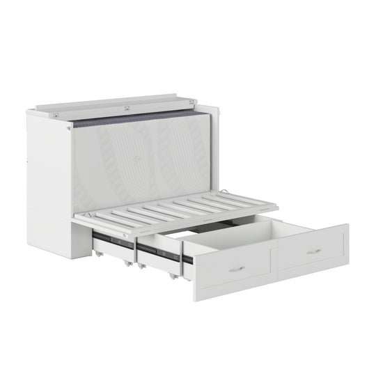 Hamilton Murphy Bed Chest with Mattress and Storage Drawer