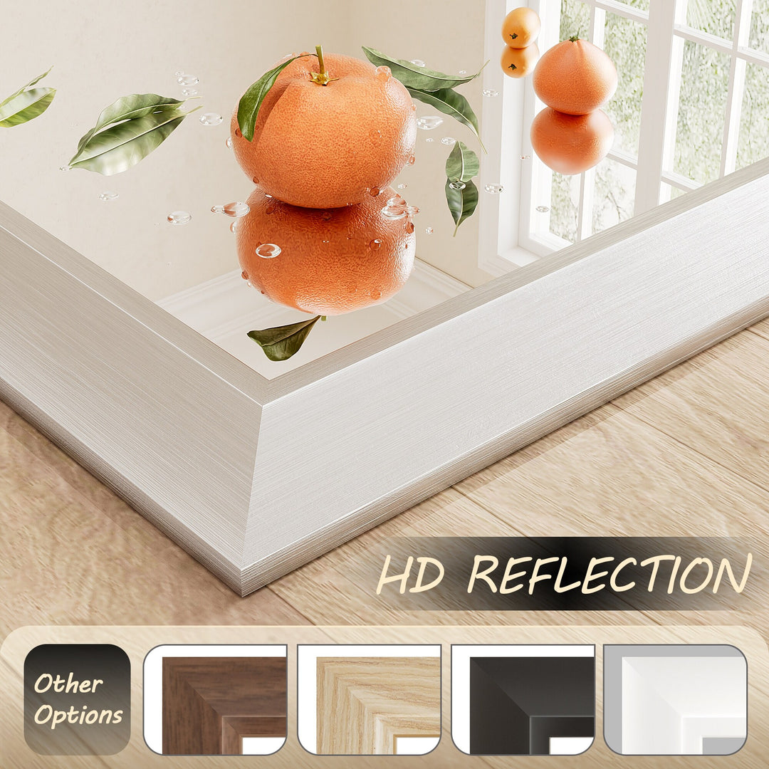 5-Year Warranty Full Size Farmhouse Beveled Metal Rectangle Wall Bathroom Vanity Mirrors