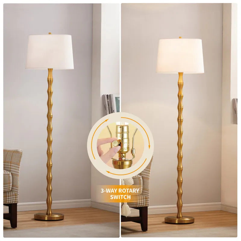 61'' Floor Lamp with Fabric Drum Shade