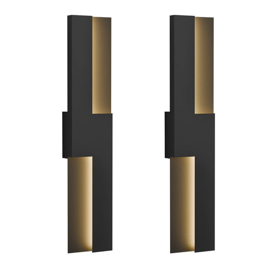 Modern 36W Black Integrated LED Outdoor/Indoor Wall Sconce 23.6Inch